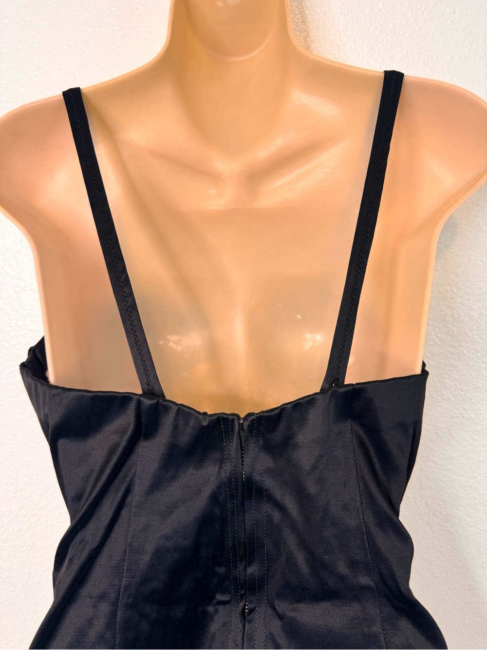 50s Vintage Bombshell Black Satin Alix of Miami One Pc Swimsuit SLIMMING M/L - Picture 8 of 13